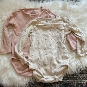 H&M Floral & Pink Onesies Set